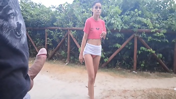 Risky Handjob For A Woman Who Passed In Public!